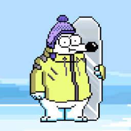 像素北极熊滑雪手机版(fluffy iceboard)